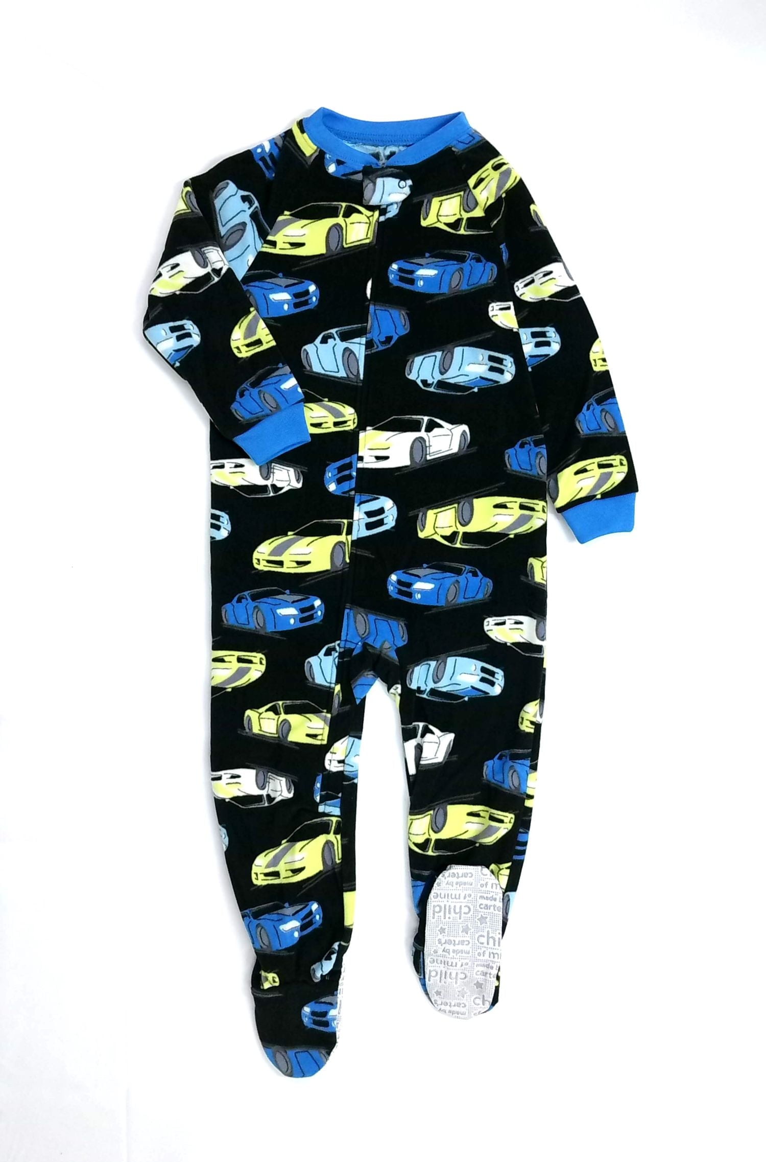 Child Of Mine Carter's Toddler Boy's Cars Navy Fleece Footed Pajama Sleeper (Size 3T)