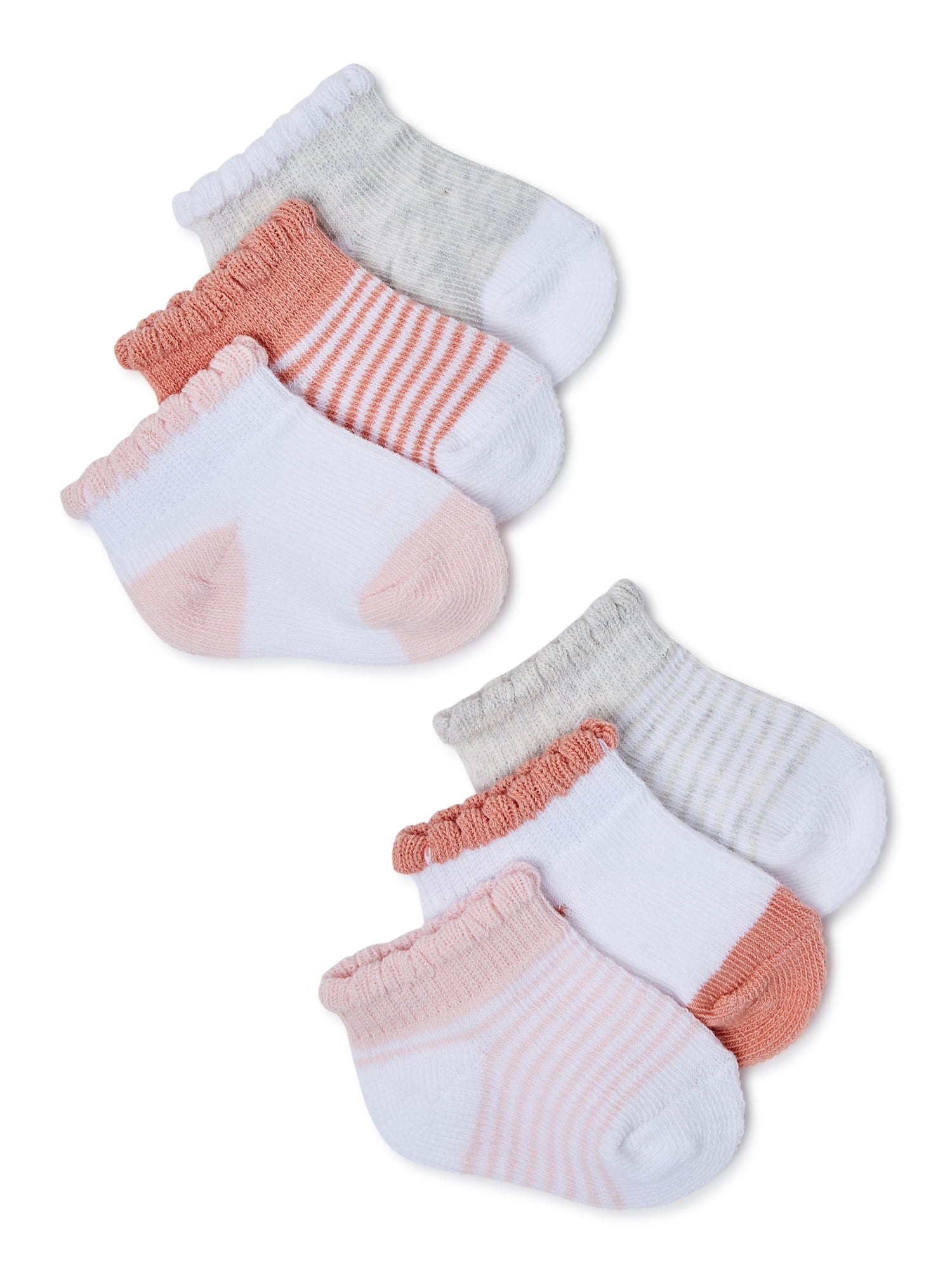 Child Of Mine by Carter's Baby Girls' Low-Cut Socks, 6-Pack, Sizes 0M ...