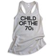 thumbnail image 1 of Child Of The 70s Tank Top, Ladies Racerback Tank Top, Nostalgia Tank, Nostalgic Tank, 70's Tank, Silver Gray, Large, 1 of 3