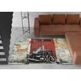 thumbnail image 1 of Child On Bicycle Graffiti Rugs, Penang Rugs, Graffiti Rugs, Home Decor Rug, Nursery Rug, Cool Rug, Gift For Her, Bath Rug, Corridor Rug, 2.6'x9.2' - 80x280 cm, 1 of 8
