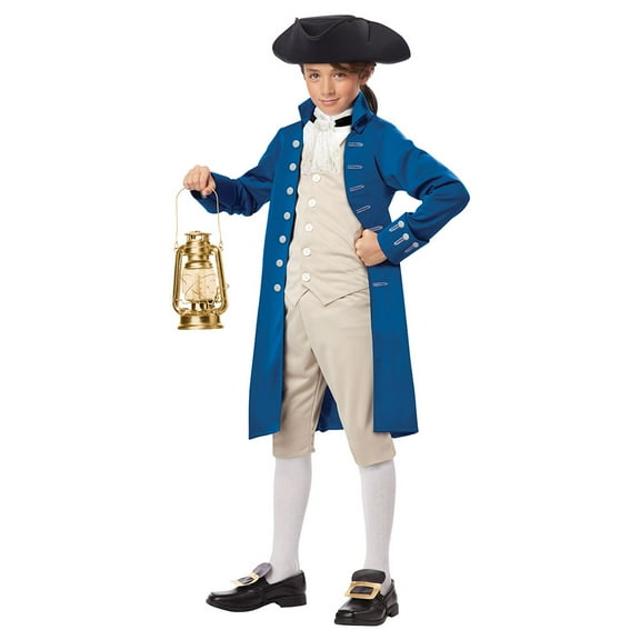 Child Paul Revere Costume Medium Blue,white Medium Paul Revere/Child
