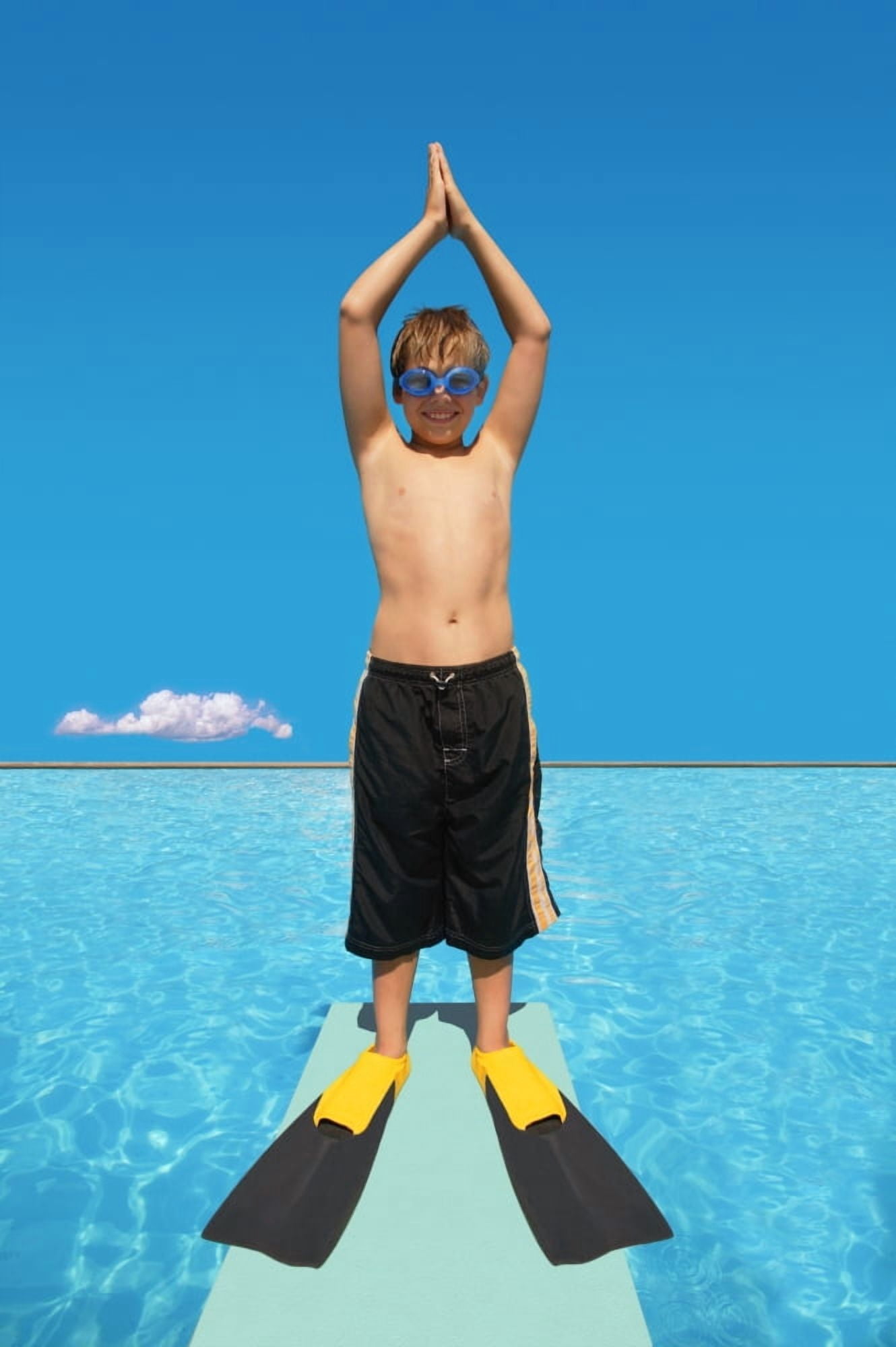 Child Prepares To Dive Canvas Art - Don Hammond Design Pics (11 x 17)