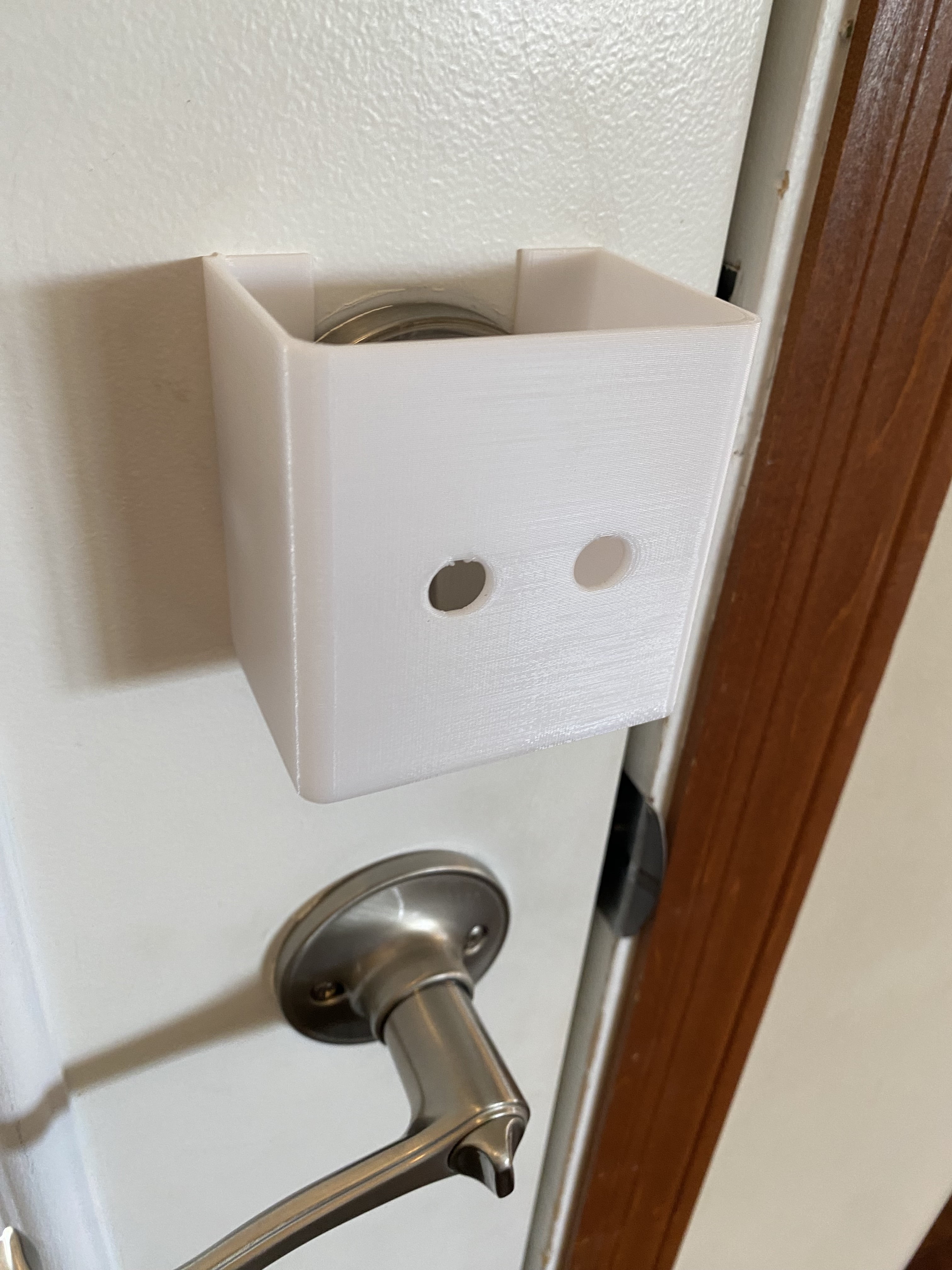 Child Proof Deadbolt Door Cover White SQ Full Height