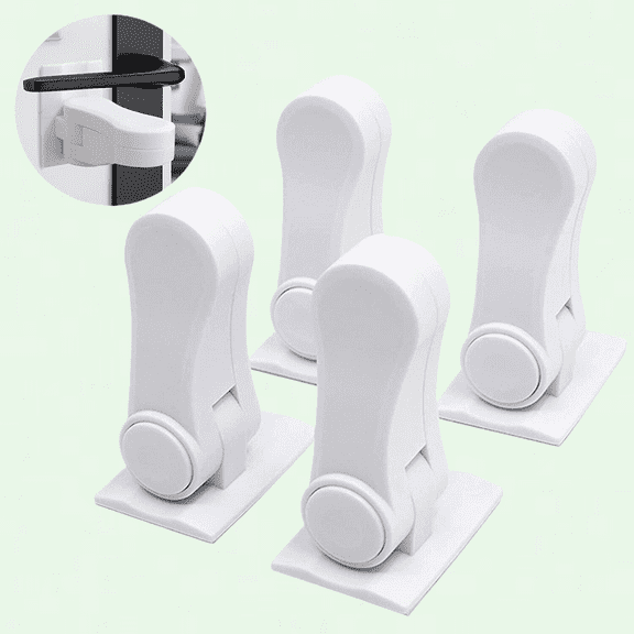 Child Proof Door Knob Handle, 3M Adhesive Lock for Kids & Pets, Non-Destructive Removal, for Door, Faucet, and Cabinets