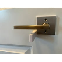 Child Proof Door Lever Lock - No Adhesives -Pet Proof Door Lever Lock - White SQ Left