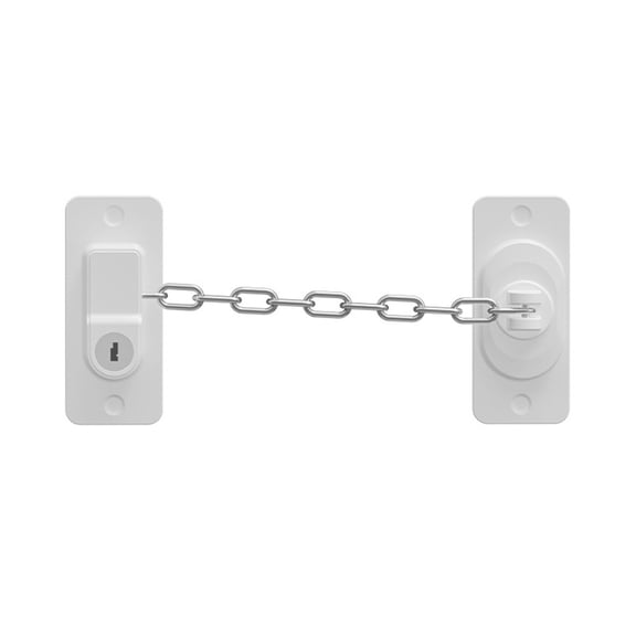 Child Proof Door Lock (2 Pack), Door Locks for Kids safety & Cat Door Latch, for Fridge Lock, Cabinet Locks, Window Locks and Baby Proofing, Strong non-marking Adhesive No Drilling (White)