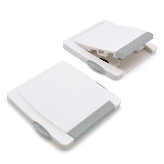 Child Proof Window and Sliding Door Lock with 3M Adhesive No Drill Baby Safety Lock for Windows Sliding Doors Cabinets, Grey, 2 Pack