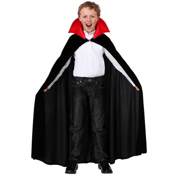 Child Red Collar Vampire Cloak Costume