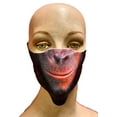 thumbnail image 1 of Child Reusable Halloween Face Cover Monkey Chimpanzee Design Cute Face Mask, 1 of 2