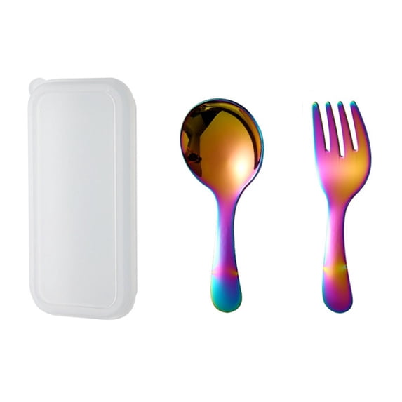 Child Safe Stainless Steel Mini Spoon And Fork Set For Travel And Picnics