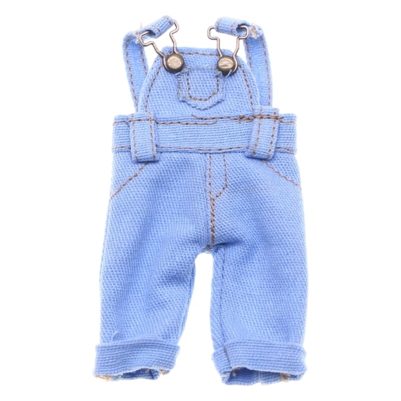 Child Safe Toy Doll Overalls Dolls Clothing Machine Washable Fabric Suspenders Pants For Miniature Figurine Doll Display