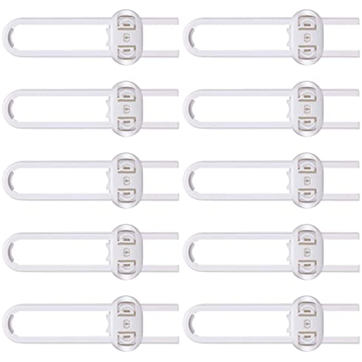 Child Safety Cabinet Locks 10 Pieces Set, Cabinet and Drawer Baby Safety Cabinet Locks, Childproof Cabinet Locks, Adjustable U-Slide Child Locks, Suitable for Cabinet Doors, Drawers