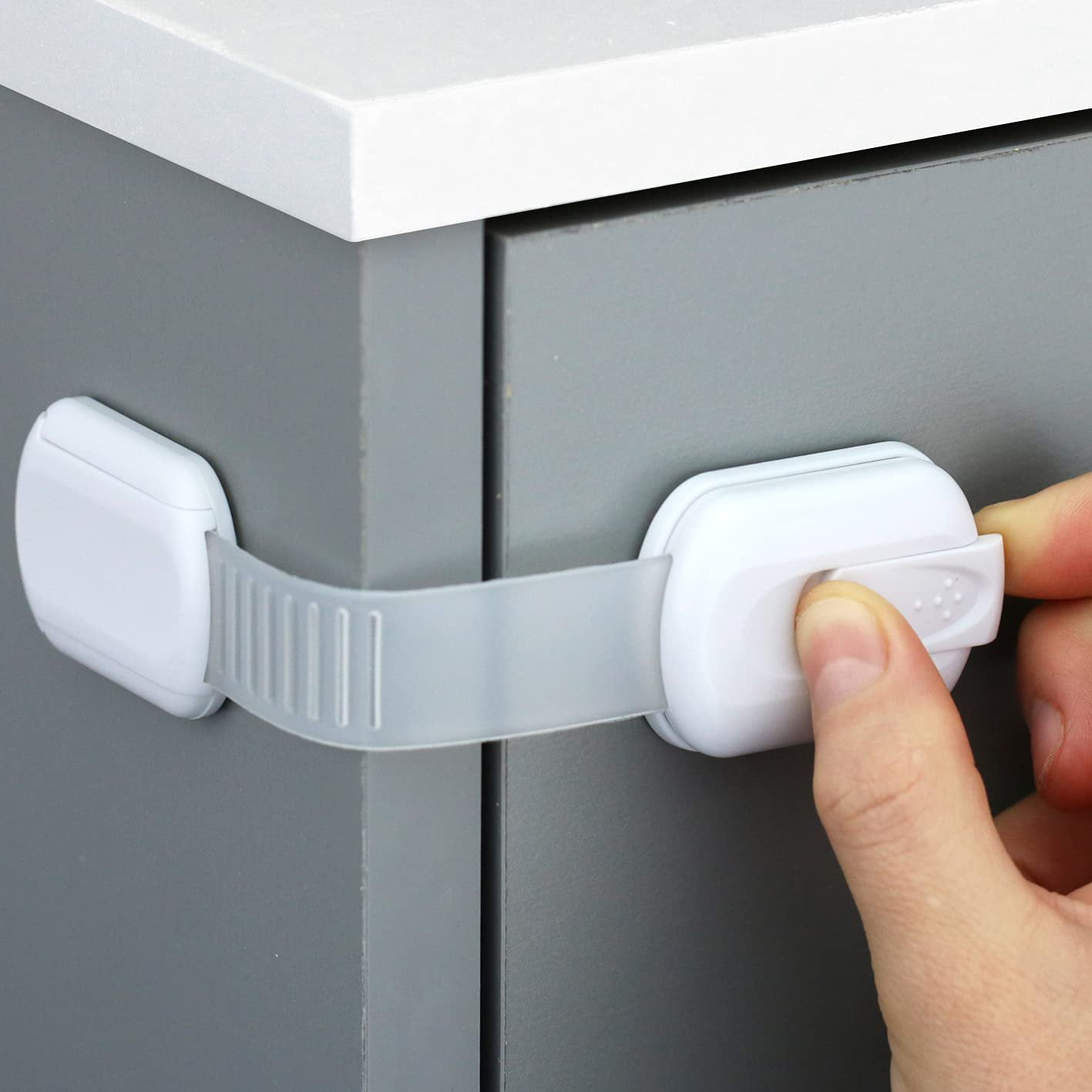 Child Safety Locks (4 Pack) Baby Proofing Latches to Drawer
