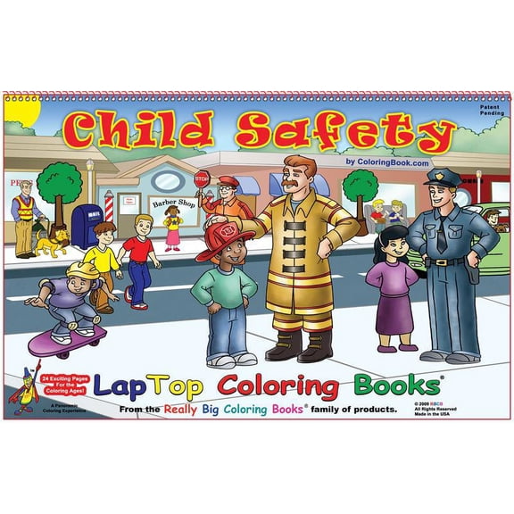 Child Safety LapTop Coloring Book (17"x11")