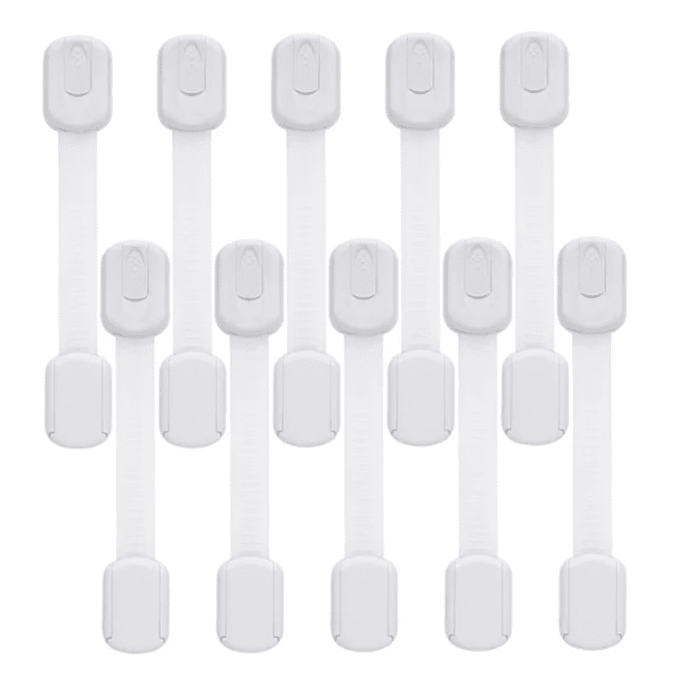 Child Safety Strap Locks (10 Pack) Baby Locks for and Drawers