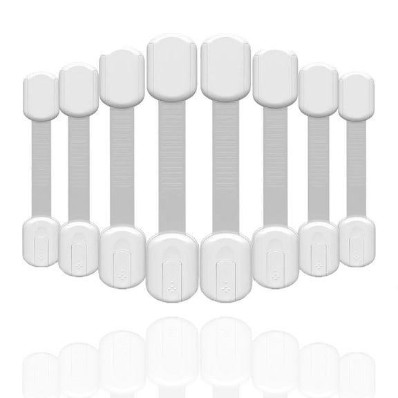 Child Safety Strap Locks Baby Proofing Latches for Drawer Door Fridge Oven Toilet Kitchen Kids Baby Locks Child Proof Cabinet Latches Adjustable 10PCS