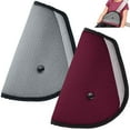 thumbnail image 1 of Child Seat Belt Adjuster Set of 2, Child Seat Belt Seat Covers - (Red & Grey), 1 of 5
