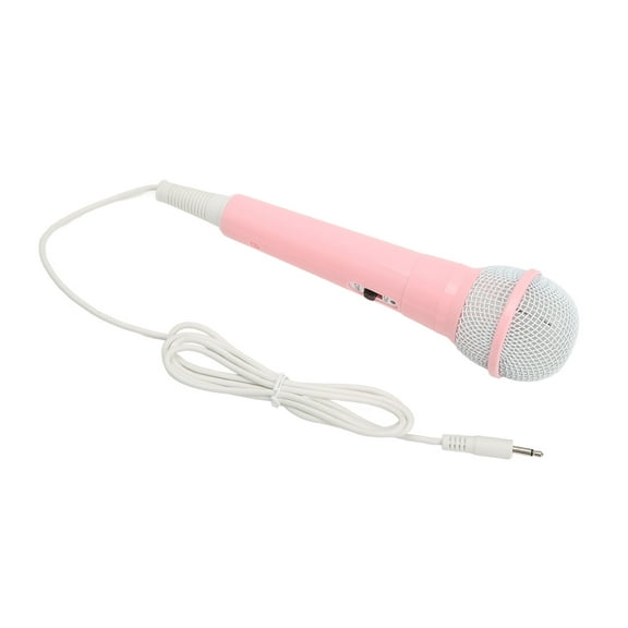 Child Singing Mic, Kids Wired Microphone Portable 3.5mm Plug Clear Sound For Karaoke Pink,Blue
