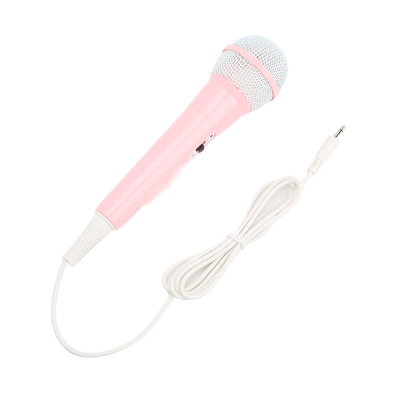 Child Singing Mic, Portable 3.5mm Plug Small Kids Wired Microphone For Family Party For Musical Instrument Pink,Blue