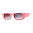 thumbnail image 1 of Child Size Girls Mod Rectangle Cat Eye Fashion Plastic Sunglasses Coral - Smoke, 1 of 4