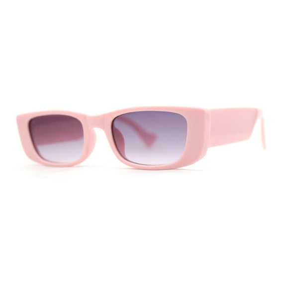 Child Size Girls Mod Rectangle Cat Eye Fashion Plastic Sunglasses Pink - Smoke