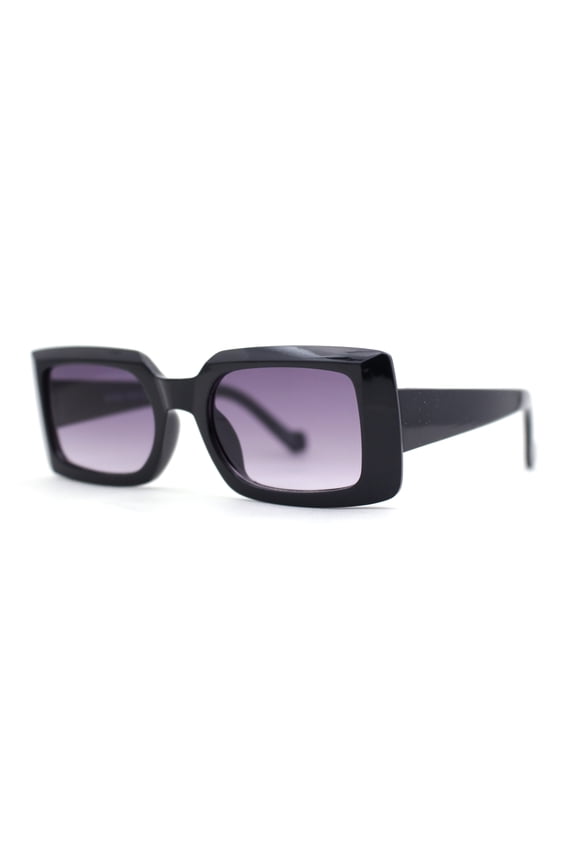 Child Size Girls Mod Rectangle Fashion Plastic Sunglasses Black - Smoke