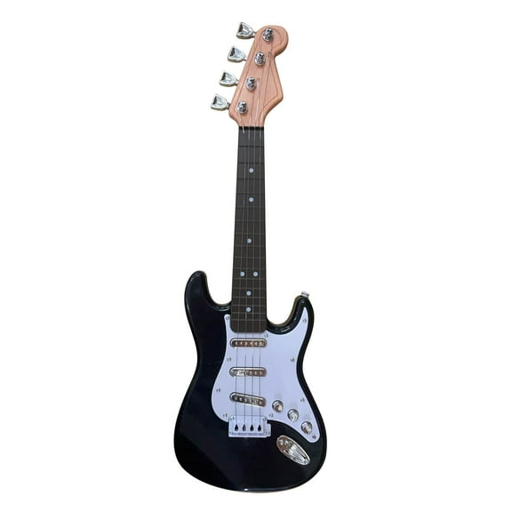 Child-Sized Electric Guitar 4-String Small Guitar Attracts Children's Attention Ideal For Music Practice Kids Over 8 Years Old Lightweight With Adjustable Strap 3 Action Buttons