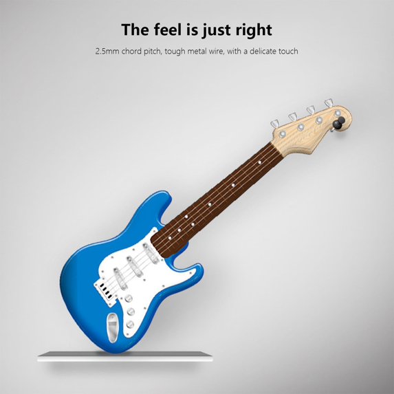 Child-Sized Electric Guitar With 4 Strings Designed To Attract Children's Attention, Equipped With 3 Action Buttons And Hand-Pressed Pronunciation For Interactive Play,