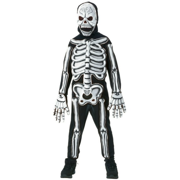 Rubies Glow in the Dark Skeleton Costume for Kids, Boys Medium