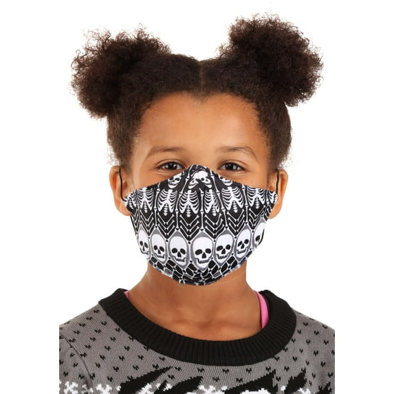 Child Skeleton Pattern Sublimated Face Mask