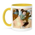 thumbnail image 1 of 3dRose, child sleeping child sleeping fish tank bed cat pastels soft bedroom girl cats soothing, 11oz Two-Tone Yellow Mug, 1 of 7