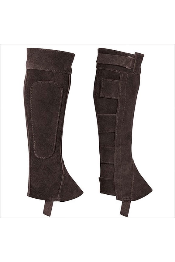 Child Small Brown Half Suede Leather Chaps By Perris Leather