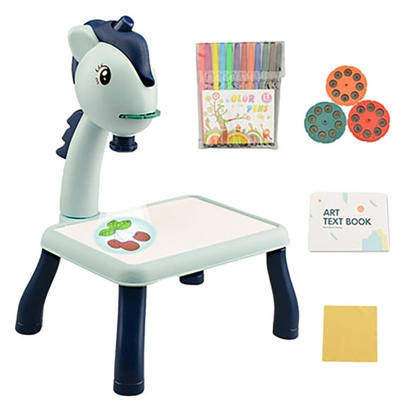Child Smart Projector Desk Learning Painting Machine Toy with Light and Music for Kids