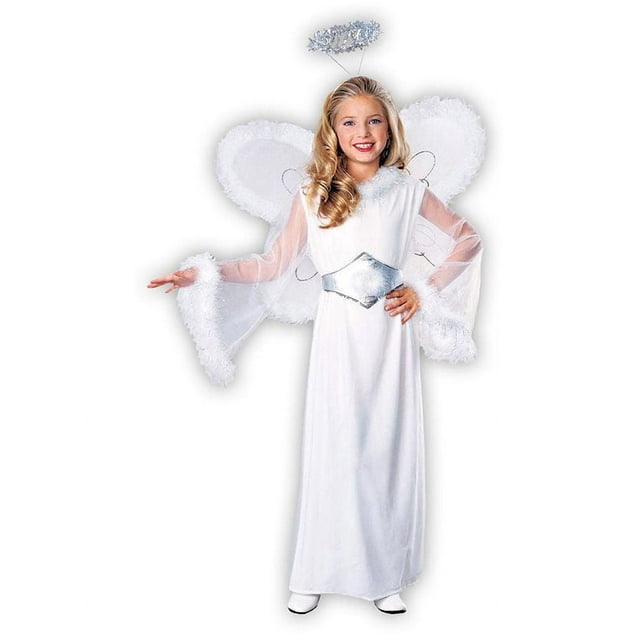 Rubies Feathered Snow Angel Costume with Wings for Kids, Girls Large