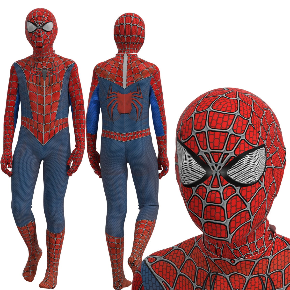 Child Superhero Jumpsuit Fancy Dress Boys Kids Cosplay Costume Clothes