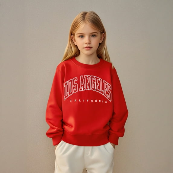 Child Sweatshirts for Boys Long Sleeve Kids Urban Letter Print Sweatshirt Crew Neck Cute Pullover Relaxed Fit Tops Warm Fall Winter Clothes Toddler Boy Clothes 3-4 Years
