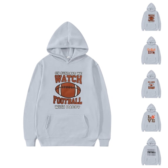 Child Toddler Boys Girls Long Sleeve Rugby Football Letter Prints Warm Hoodie Pullover Tops Kids Outfits Sweat Suit Boys' Fashion Boys Zip Up Hoodie