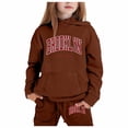 thumbnail image 1 of Child Toddler Boys Girls Long Sleeve Solid Warm Hoodie Pullover Tops Pants Kids Outfits Sweat Suit 3 year old girl clothes outfits for girls, 1 of 4