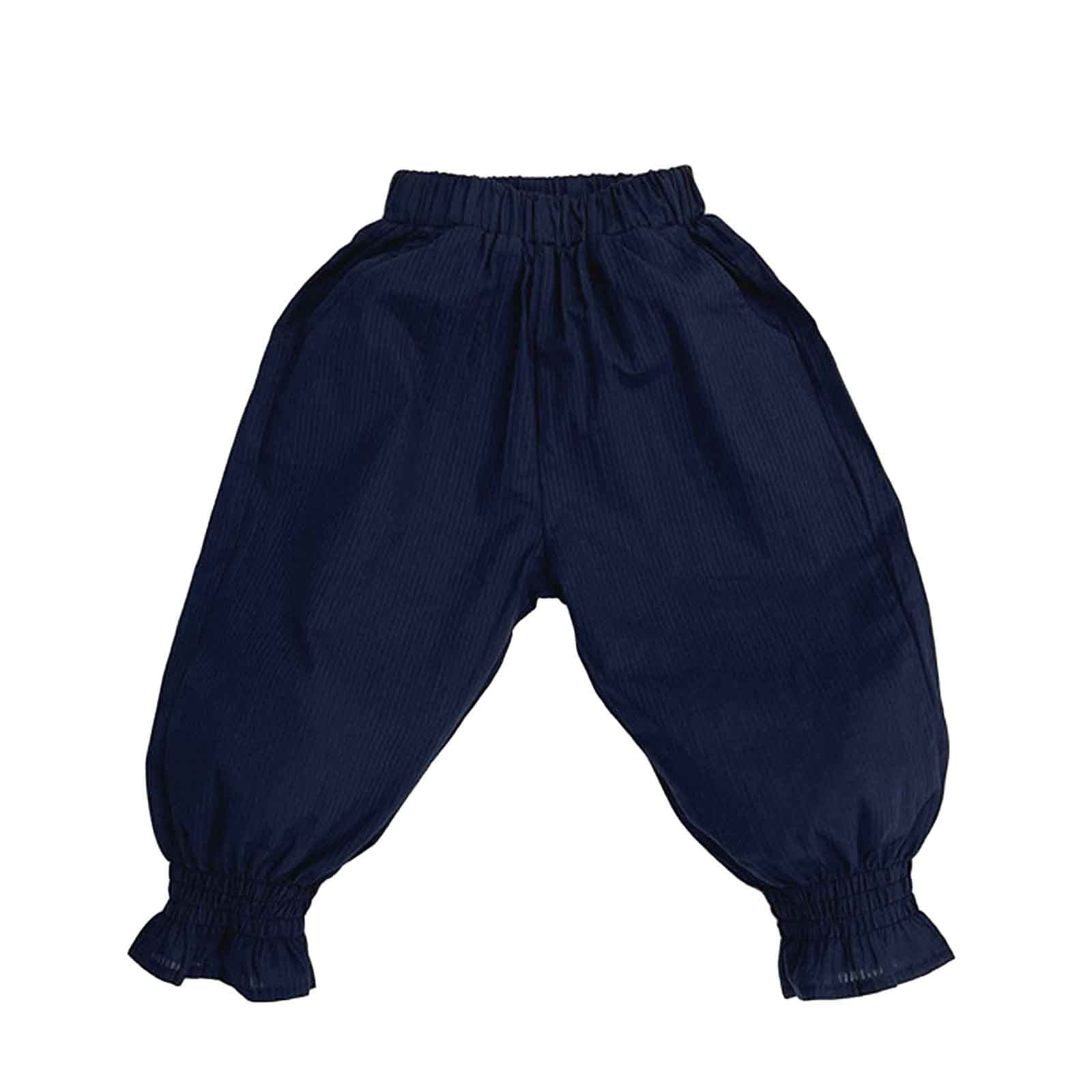 Child Toddler Boys Girls Pants Casual Summer Holiday Solid Trousers