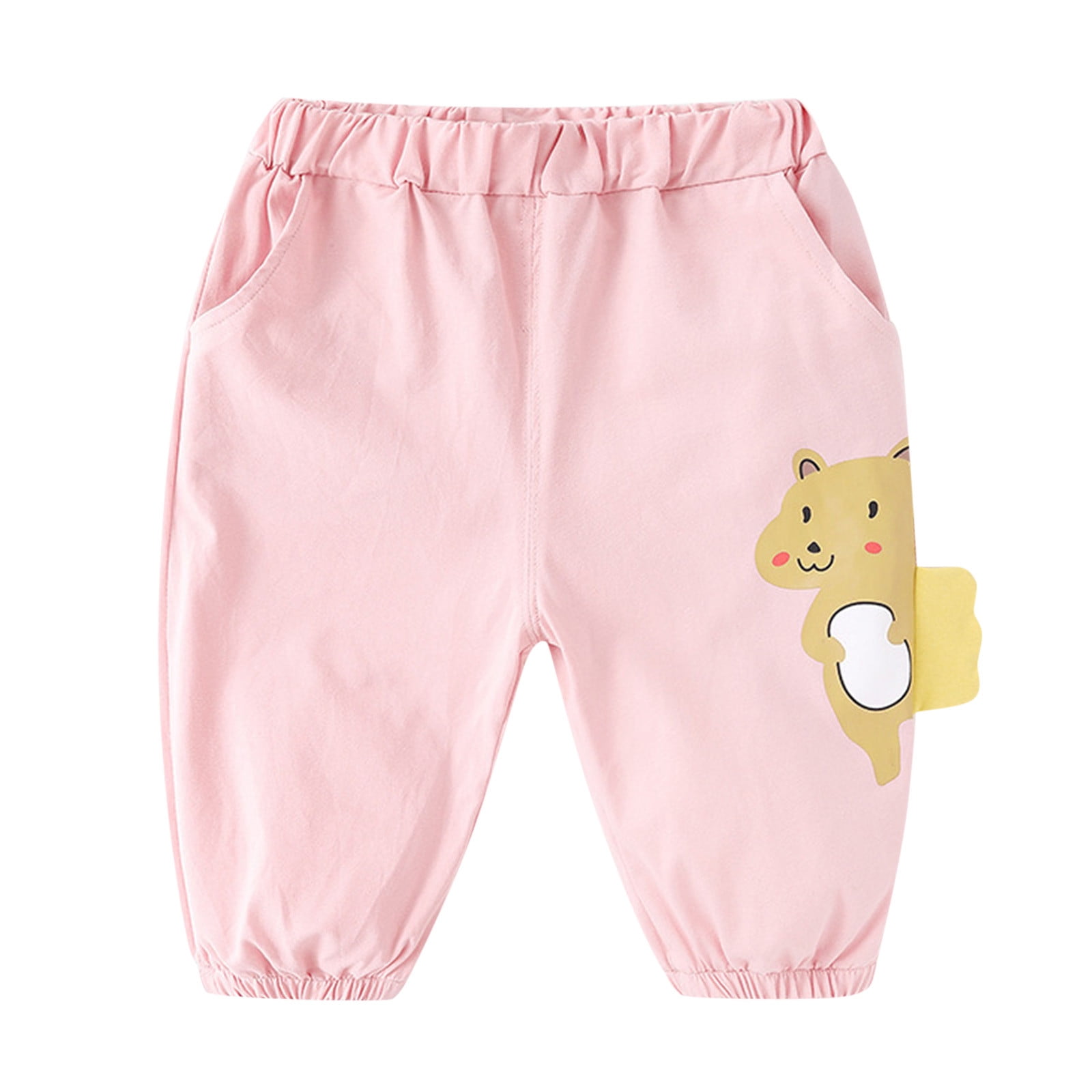 Child Toddler Kids Baby Boys Girls Cotton Cute Cartoon Patchwork Pants