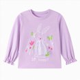 thumbnail image 1 of Child Toddler Kids Girls Long Sleeve Shirts Fall Clothes Crewneck T-Shirt with Cute Graphic Print Top for 2T 3T 4T 5T 6T 7T Girls Shirts, 1 of 9
