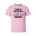 thumbnail image 1 of Child Trafficking Is Not A Conspiracy Theory #Savethechildren Unisex Adult Short Sleeve T-shirt-Light Pink-4xl, 1 of 4