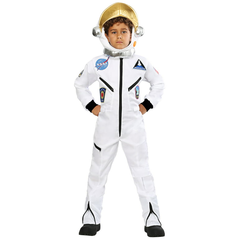 Child White Astronaut Jumpsuit Costume 