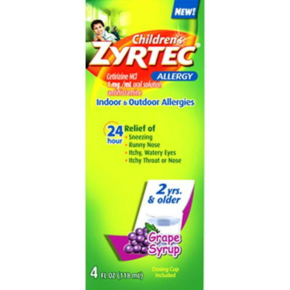 Child Zyrtec 1mg 4oz Syrup