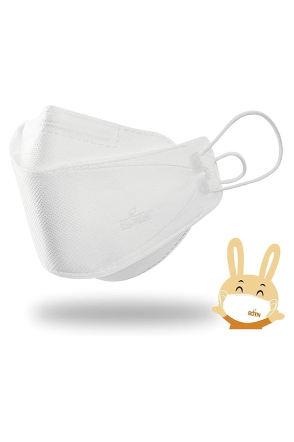Child fit 10Pcs KF94 Protective and Safety Face Mask, 4-Layer Filter and 3D Design, Adjustable Strap and Made in Korea (White, Small)