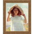 thumbnail image 1 of Child in Sunlight 20x24 Gold Ornate Wood Framed Canvas Art by Metcalf, Willard, 1 of 2