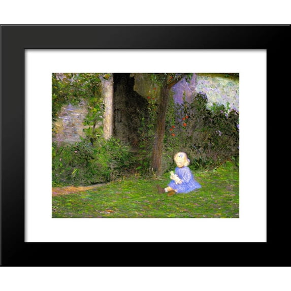 Child in a Walled Garden, Giverny 20x24 Framed Art Print by Lilla Cabot Perry
