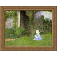 thumbnail image 1 of Child in a Walled Garden, Giverny 24x20 Gold Ornate Wood Framed Canvas Art by Lilla Cabot Perry, 1 of 2