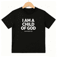 thumbnail image 1 of Child of God Bible Boys Graphic Print T-Shirt, Christian Faith Verse Top 100% Cotton Kids Short Sleeve Tee, 1 of 5