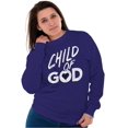 thumbnail image 1 of Child of God Christian Faith Bible Women Plus Size Crewneck Sweatshirt Brisco Brands 4X, 1 of 5